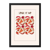 Spice It Up Wall Art, Chili Pepper Print, Kitchen Decor, Food Art, Spicy Gift, Modern Wall Decor, Unique Wall Art - Tawshia